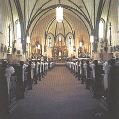 Aisle of church