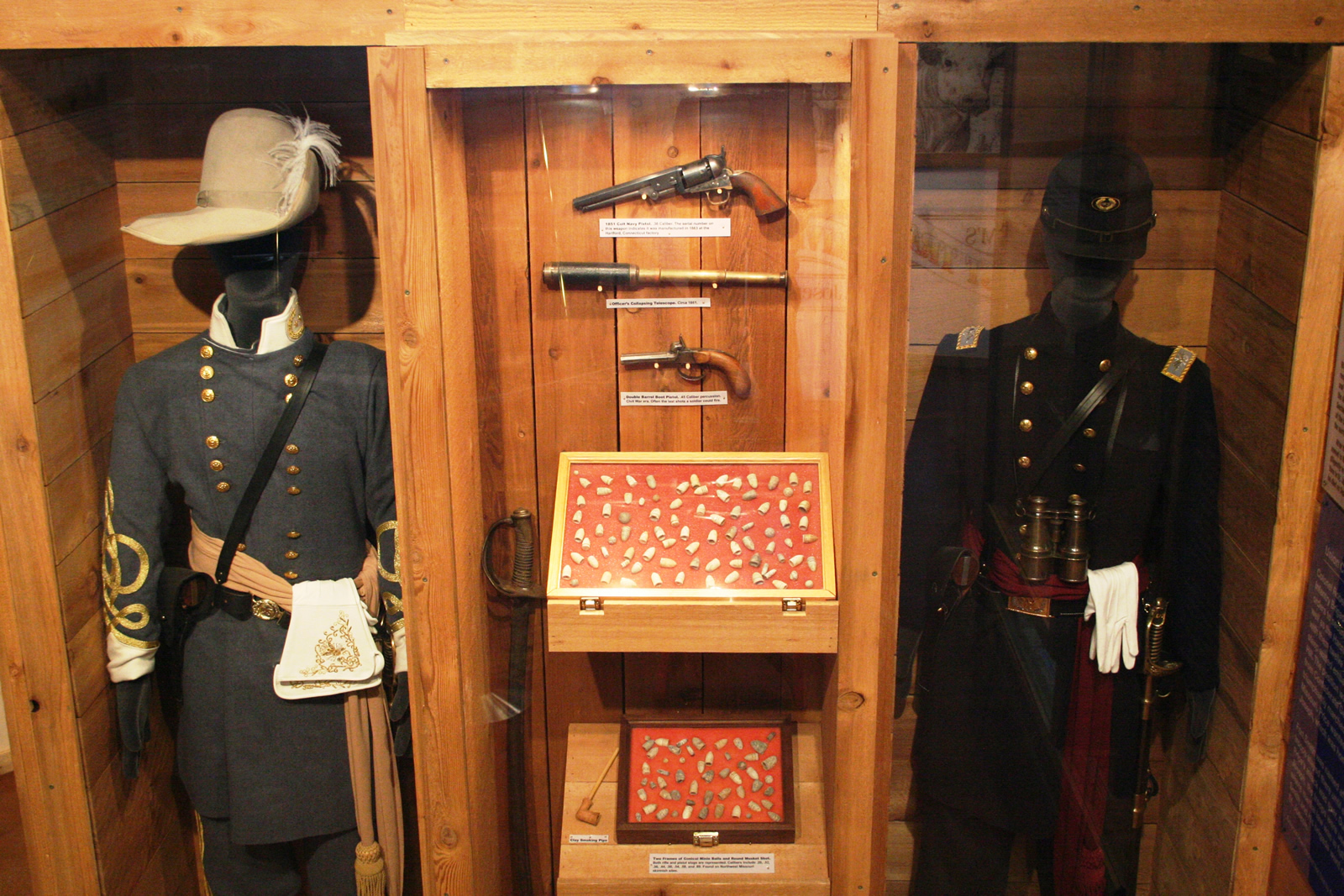 Civil War Uniforms in museum